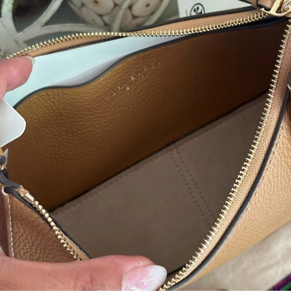 New ToryBurch THEA CONVERTIBLE CROSSBODY TIRAMISU 2 straps